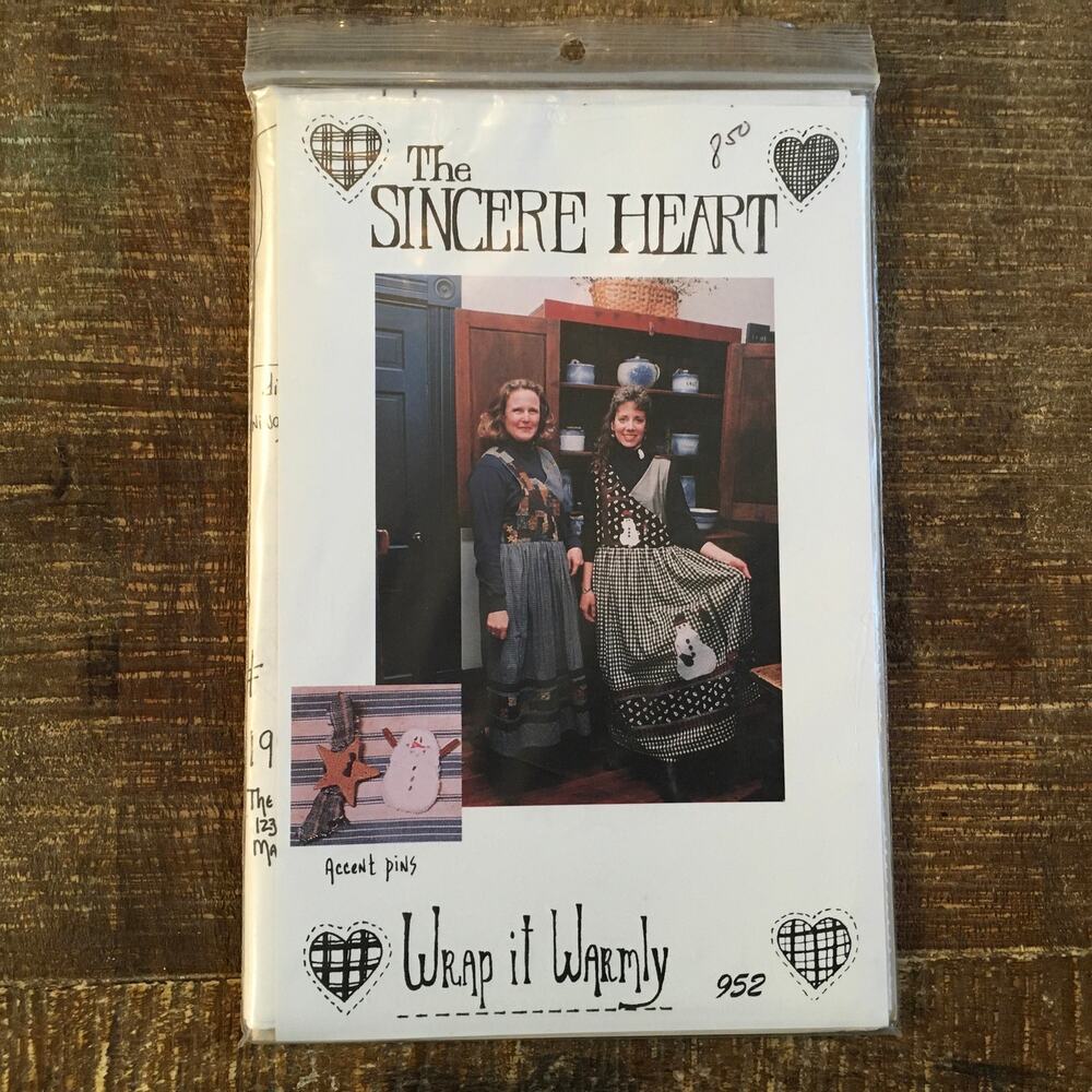 Sincere Heart Sewing Pattern 952 Dress Jumper Art Teacher UNCUT Whimsy 90s Folk